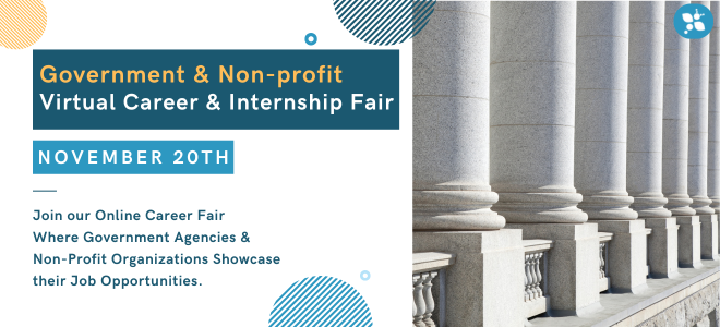 Government & Non-profit Virtual Career & Internship Fair Banner