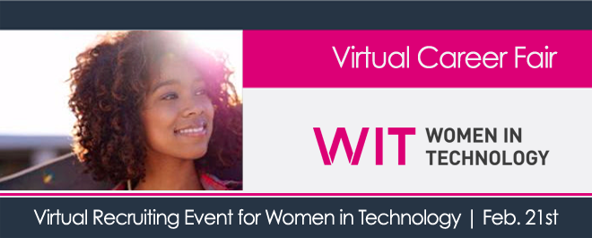 Women in Technology Virtual Career Fair Banner