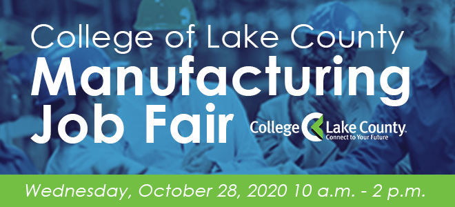 College of Lake County Manufacturing Job Fair Banner