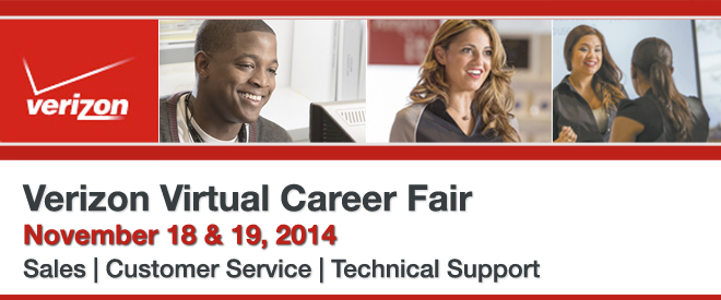 Verizon Virtual Career Fair Banner