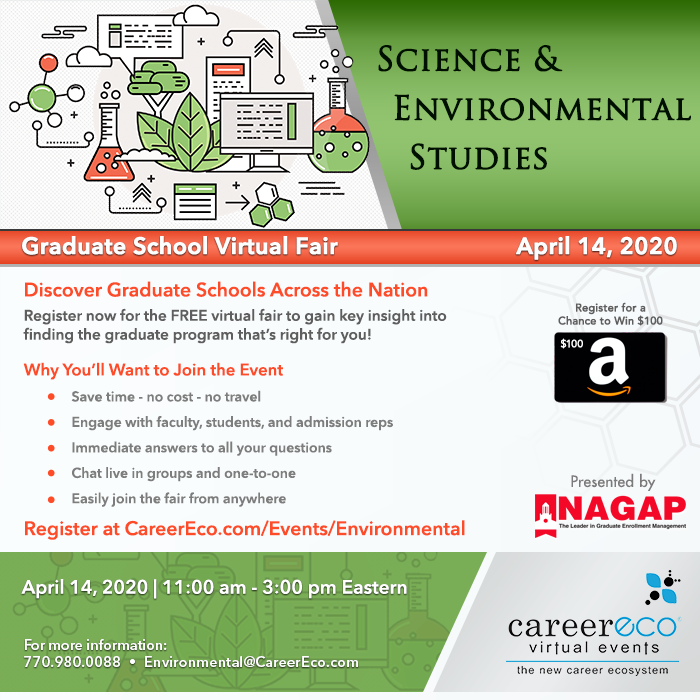 Science & Environmental Studies Graduate School Virtual Fair - April 14, 2020