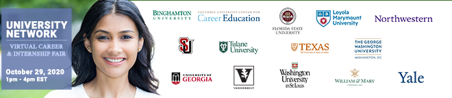 University Network Virtual Career & Internship Fair Banner