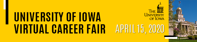 The University of Iowa Virtual Career Fair Banner