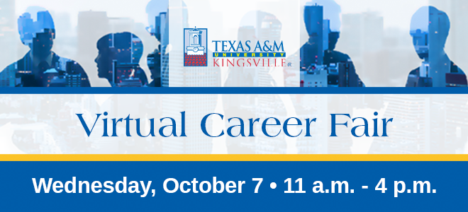 Texas A&M University Kingsville Virtual Career Fair Banner