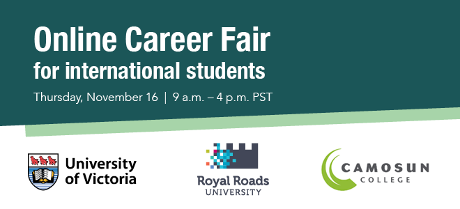 Online Career Fair for International Students Banner