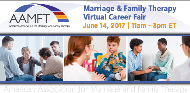 Marriage & Family Therapy Virtual Career Fair Hosted by AAMFT Banner