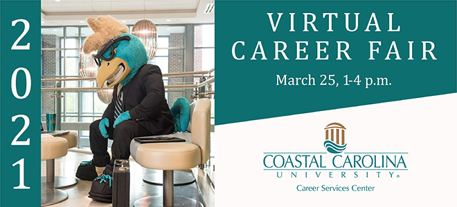 Coastal Carolina University Virtual Career Fair Banner
