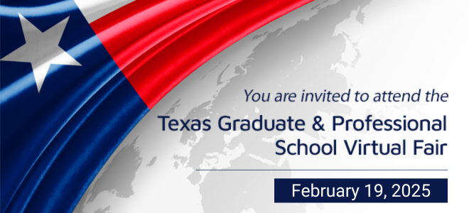TxGAP Spring Graduate Fair Banner