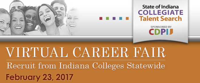 State of Indiana Collegiate Talent Search Virtual Career Fair Banner