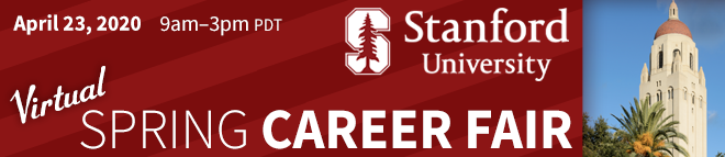Stanford Virtual Spring Career fair Banner