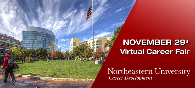 Northeastern University Virtual Career Fair Banner